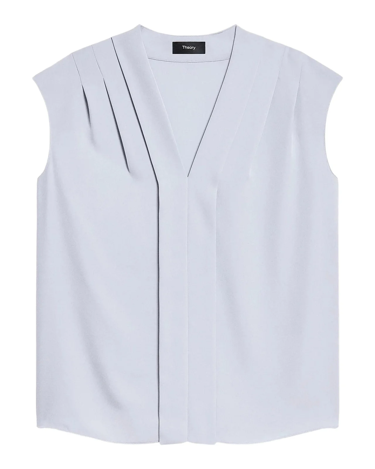 Theory Pleated Silk Top