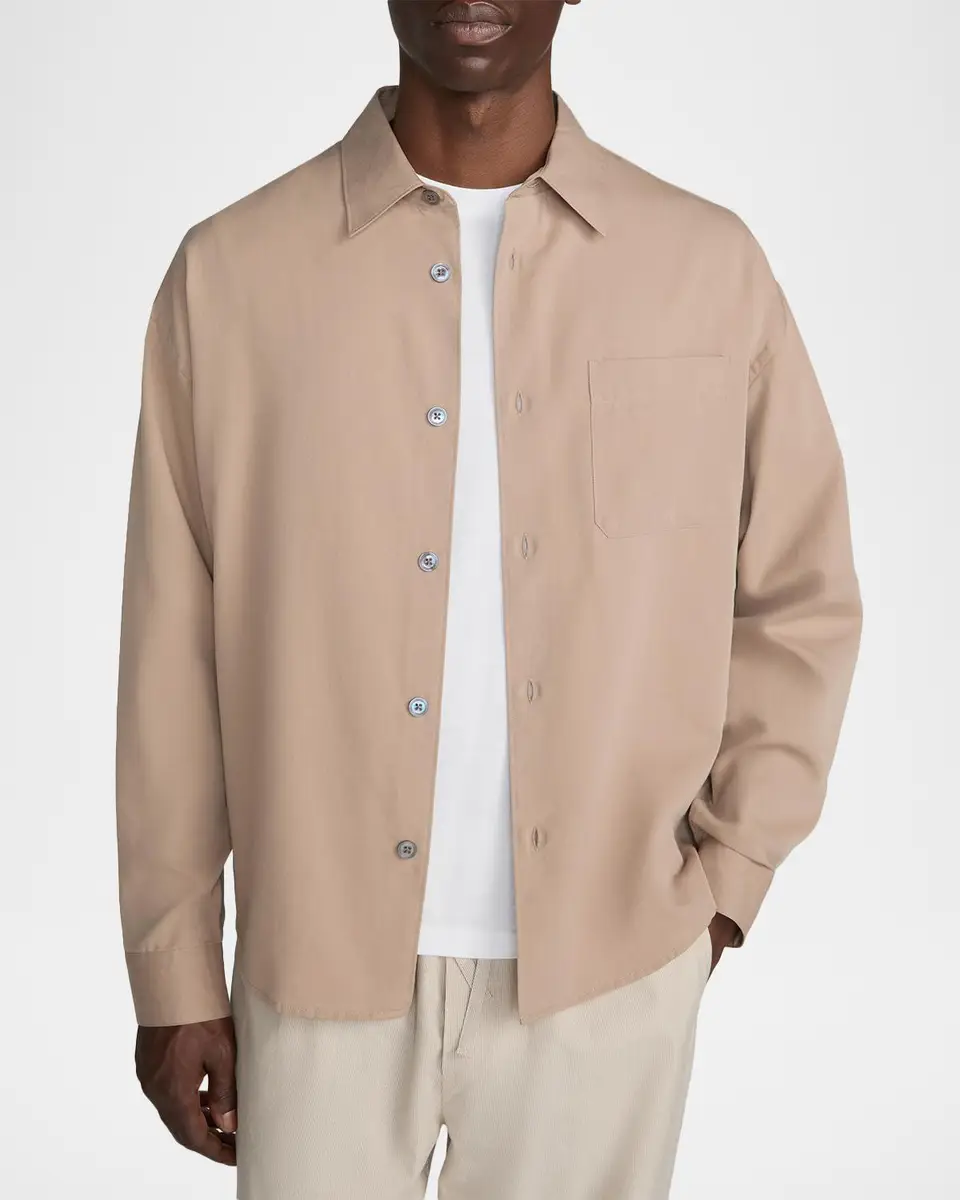 Frame Men's Cotton-Lyocell Button-Down Shirt | Thumbnail 4 Frame Men's Cotton-Lyocell Button-Down Shirt | Thumbnail 4