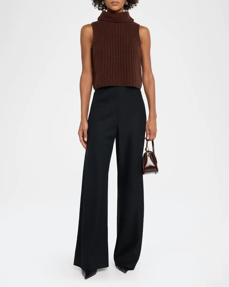 Sablyn Saige Cropped Cashmere Turtleneck Sweater Vest | Thumbnail 2
