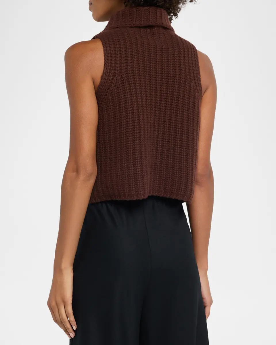 Sablyn Saige Cropped Cashmere Turtleneck Sweater Vest | Thumbnail 3