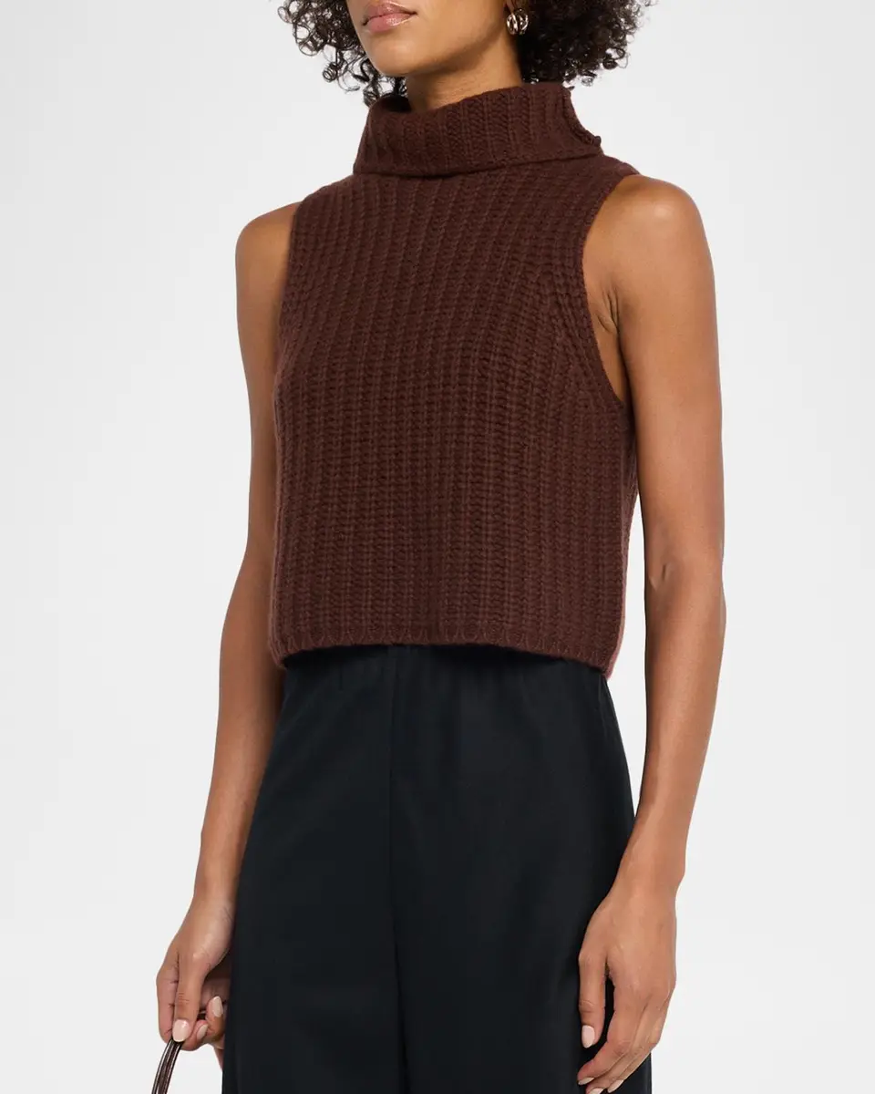 Sablyn Saige Cropped Cashmere Turtleneck Sweater Vest | Thumbnail 4