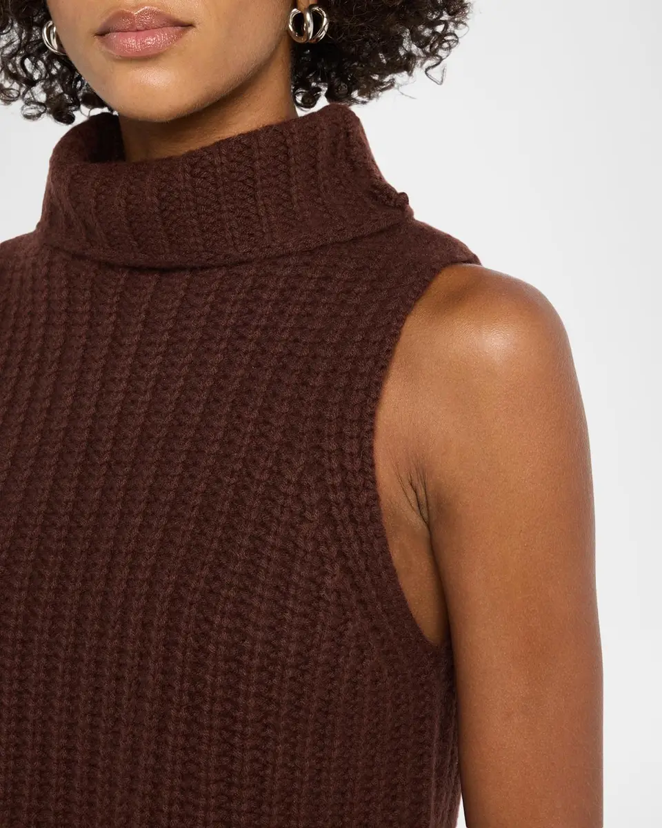 Sablyn Saige Cropped Cashmere Turtleneck Sweater Vest | Thumbnail 5