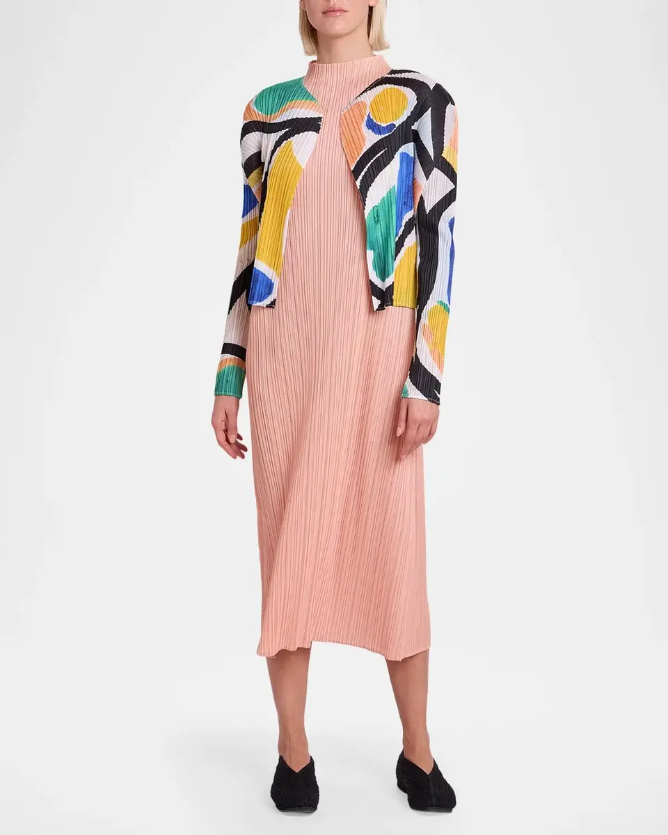 Issey Miyake Roll Printed Plisse Open Cardigan | Thumbnail 2 Issey Miyake Roll Printed Plisse Open Cardigan | Thumbnail 2