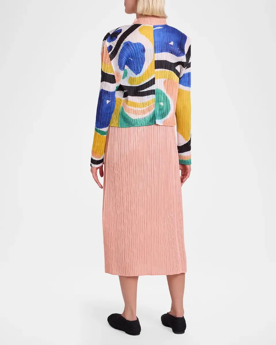 Issey Miyake Roll Printed Plisse Open Cardigan | Thumbnail 3 Issey Miyake Roll Printed Plisse Open Cardigan | Thumbnail 3