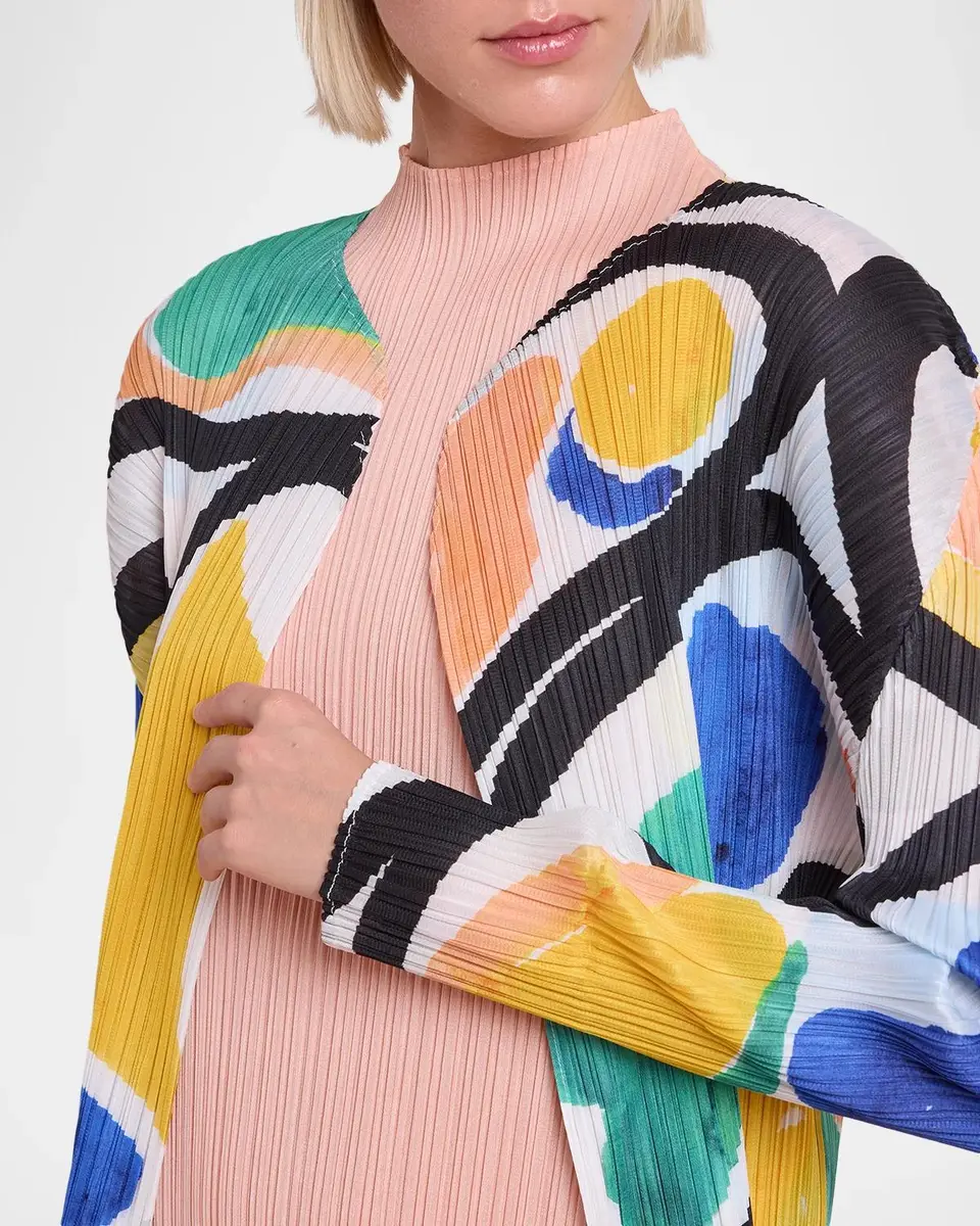 Issey Miyake Roll Printed Plisse Open Cardigan | Thumbnail 5 Issey Miyake Roll Printed Plisse Open Cardigan | Thumbnail 5