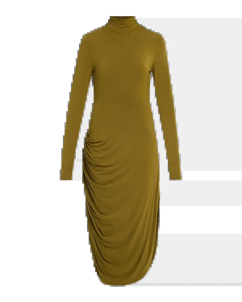 Proenza Schouler White Label Imogen Draped Turtleneck Dress | Thumbnail 2 Proenza Schouler White Label Imogen Draped Turtleneck Dress | Thumbnail 2