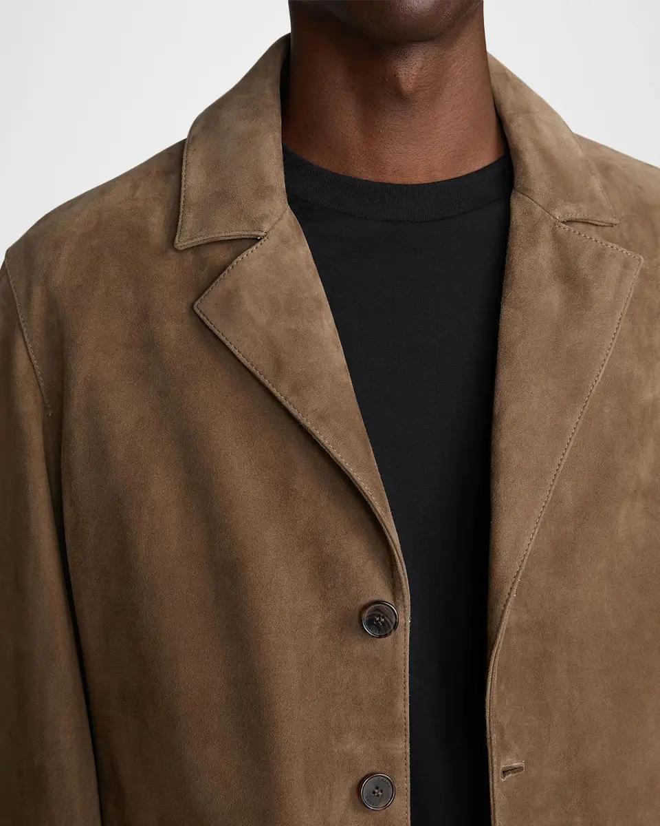 Frame Men's Suede Single-Breasted Blazer | Thumbnail 5 Frame Men's Suede Single-Breasted Blazer | Thumbnail 5