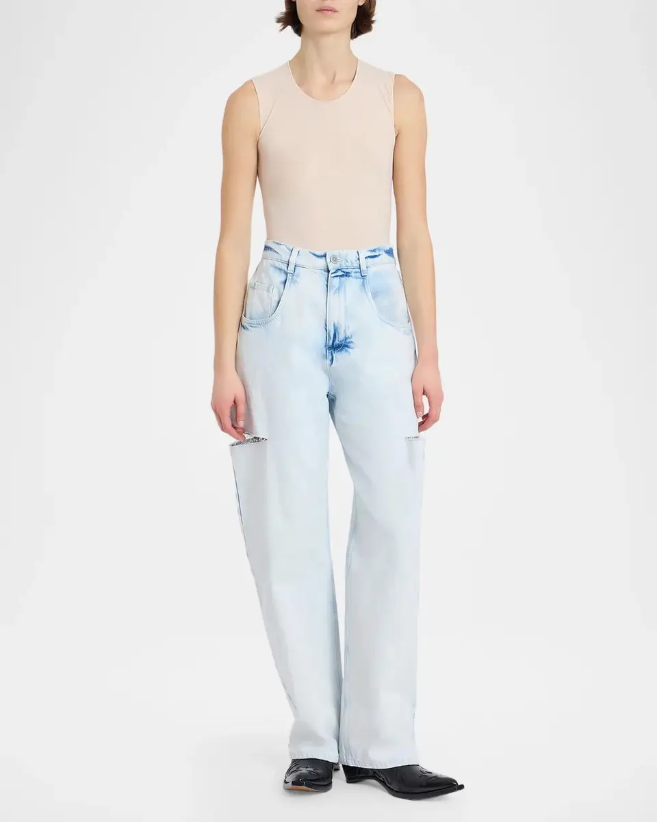 MM6 MAISON MARGIELA Cutout Straight-Leg Jeans | Thumbnail 2 MM6 MAISON MARGIELA Cutout Straight-Leg Jeans | Thumbnail 2