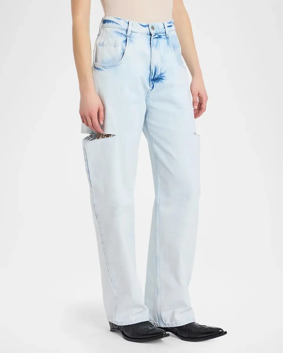 MM6 MAISON MARGIELA Cutout Straight-Leg Jeans | Thumbnail 4 MM6 MAISON MARGIELA Cutout Straight-Leg Jeans | Thumbnail 4