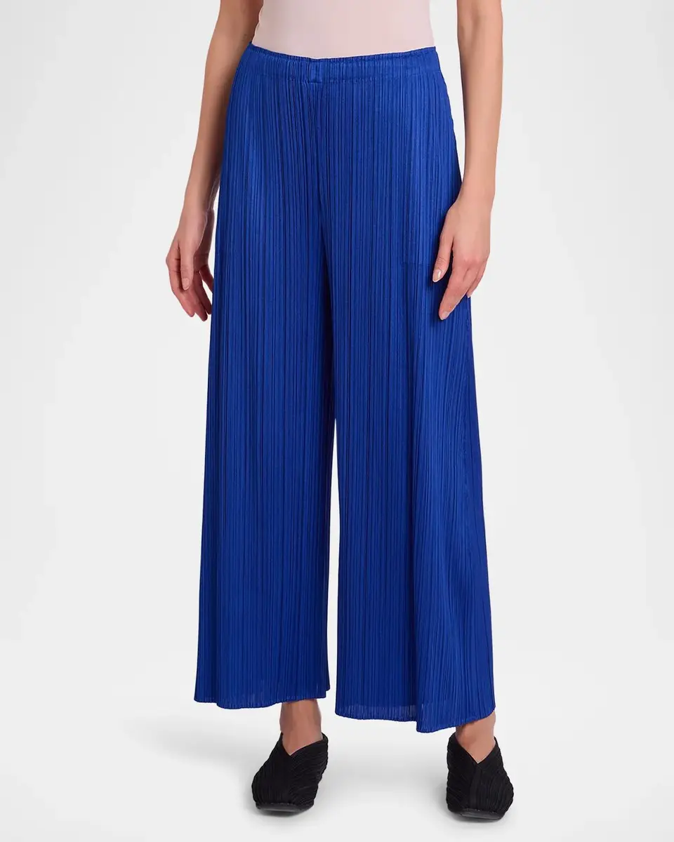 Issey Miyake Monthly Colors: July Pleated Wide-Leg Crop Pants | Thumbnail 4 Issey Miyake Monthly Colors: July Pleated Wide-Leg Crop Pants | Thumbnail 4