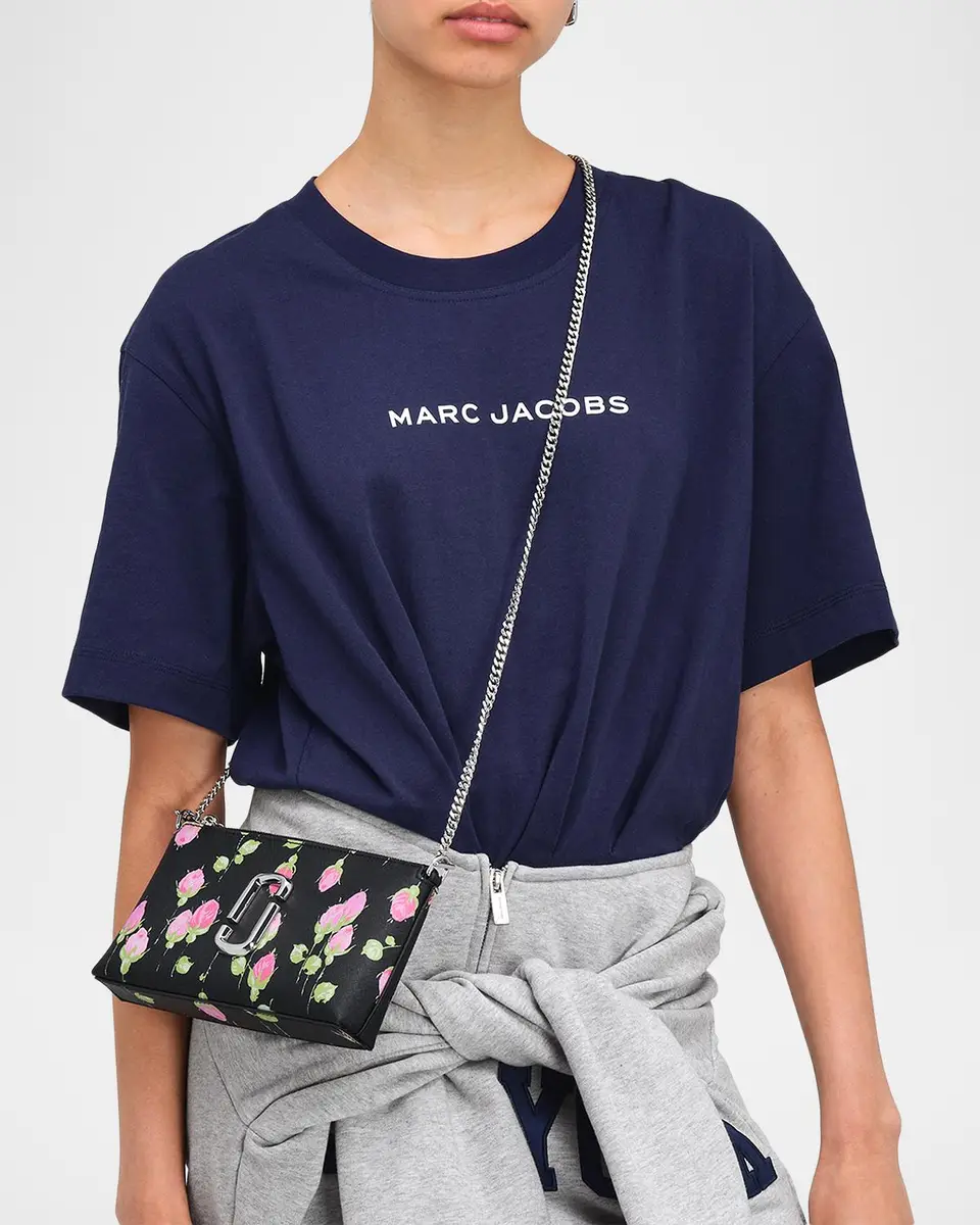 Marc Jacobs The Pochette Snapshot Floral Convertible Leather Shoulder Bag | Thumbnail 4
