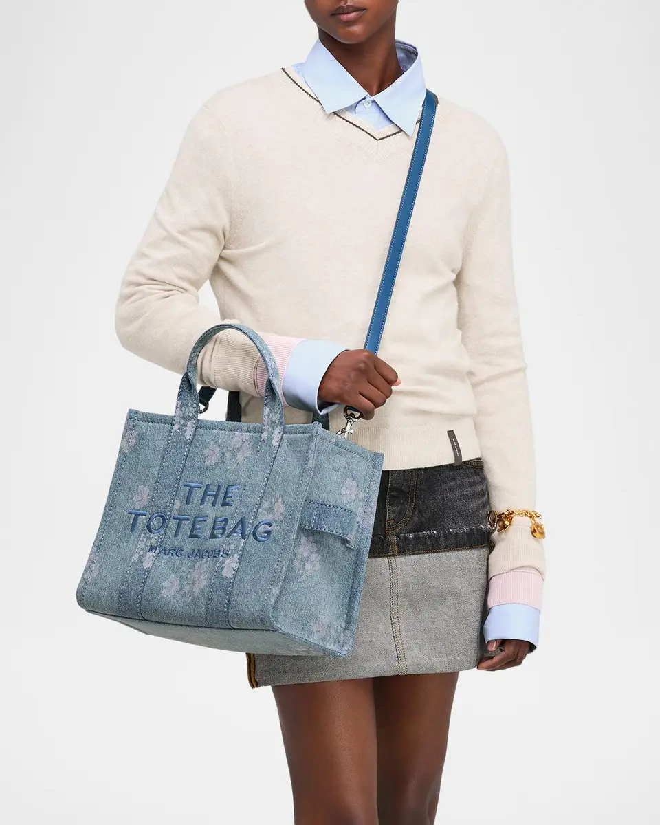 Marc Jacobs The Medium Antique Floral Denim Tote Bag | Thumbnail 2