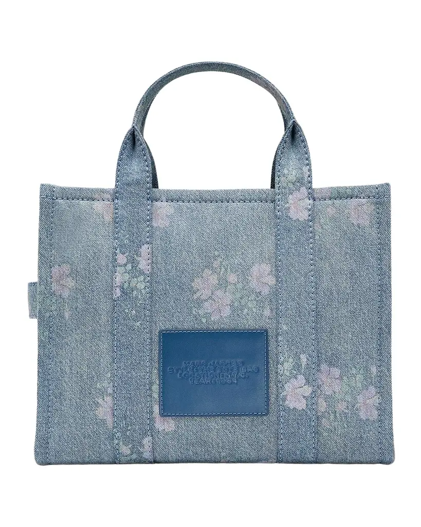 Marc Jacobs The Medium Antique Floral Denim Tote Bag | Image 1 Marc Jacobs The Medium Antique Floral Denim Tote Bag | Image 1
