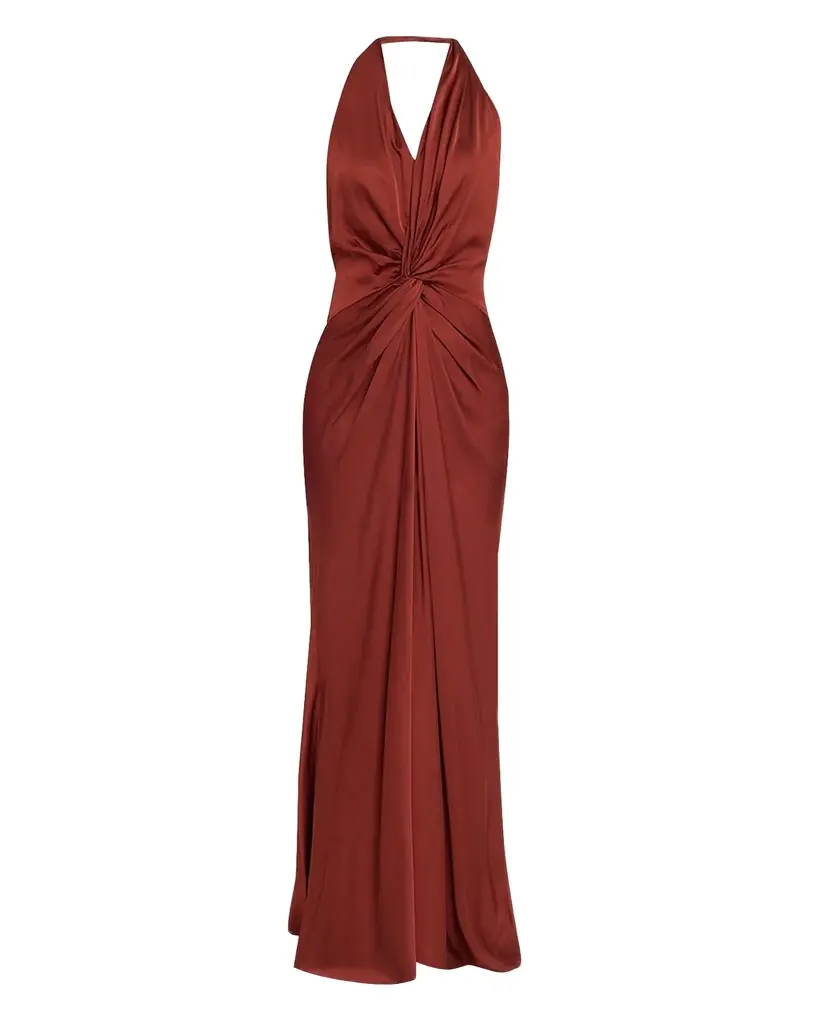 A.L.C. Mabel Twist-Front Halter Gown | Image 1 A.L.C. Mabel Twist-Front Halter Gown | Image 1