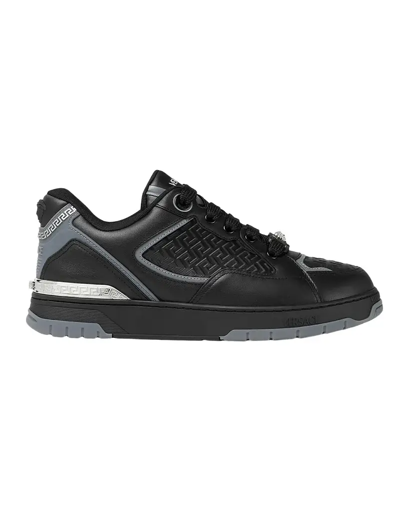 Versace Men's Biggie Basket Leather Sneakers | Image 1 Versace Men's Biggie Basket Leather Sneakers | Image 1