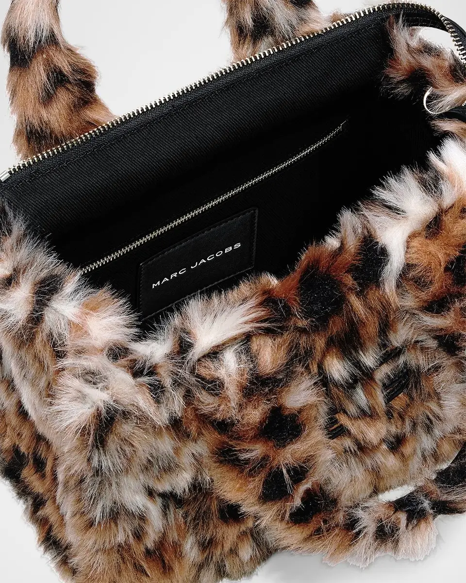 Marc Jacobs The Small Tote Leopard Faux Fur Bag | Thumbnail 3