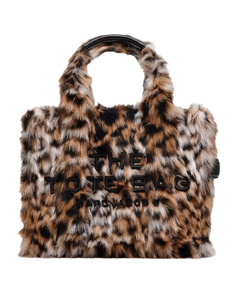 Marc Jacobs The Small Tote Leopard Faux Fur Bag | Image 1 Marc Jacobs The Small Tote Leopard Faux Fur Bag | Image 1