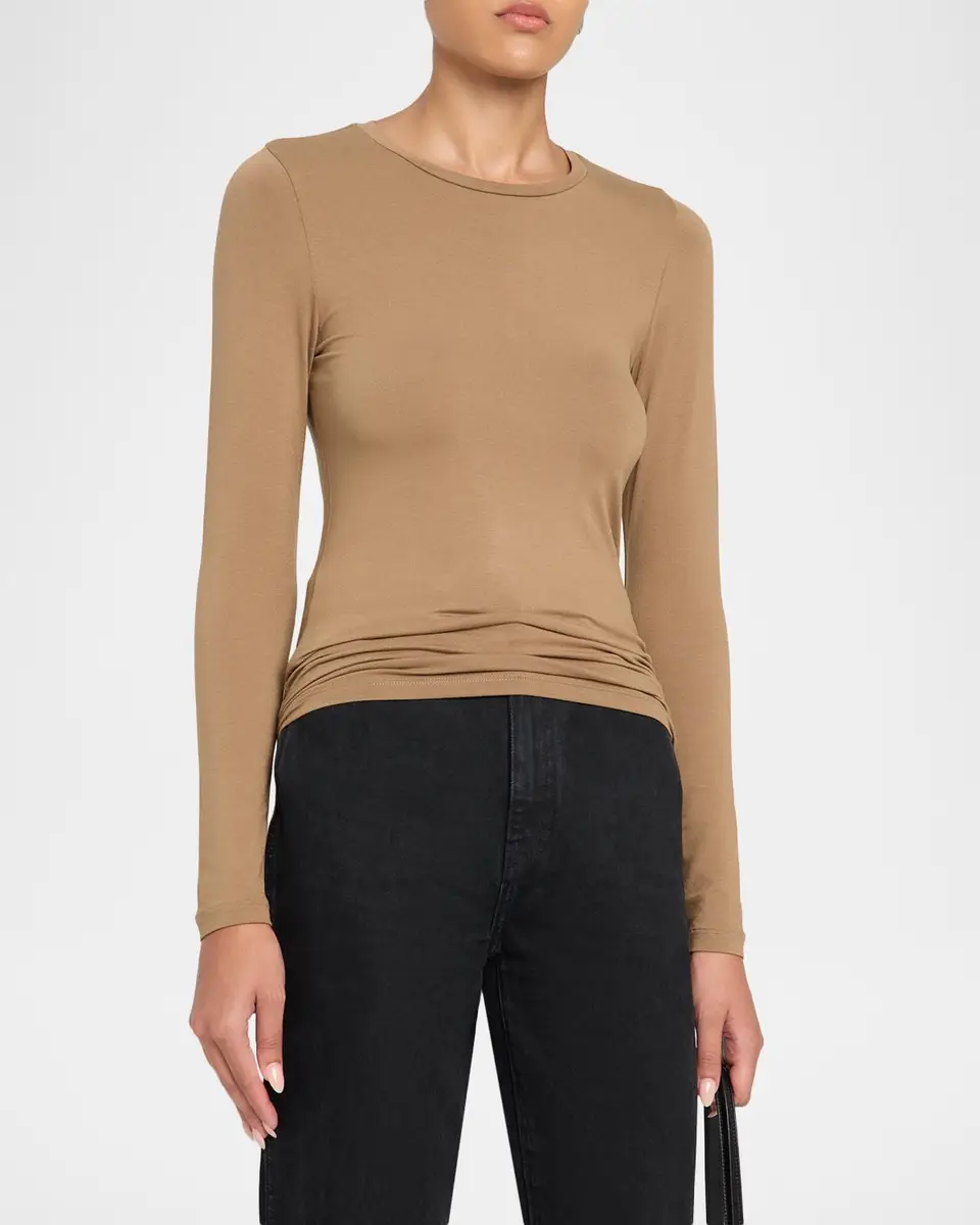 MAJESTIC FILATURES Soft Touch Long-Sleeve Crewneck T-Shirt | Thumbnail 4 MAJESTIC FILATURES Soft Touch Long-Sleeve Crewneck T-Shirt | Thumbnail 4