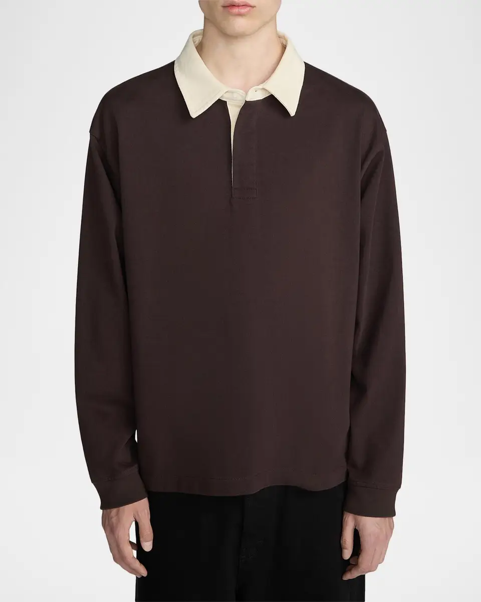 Frame Men's Cotton Rugby Shirt | Thumbnail 4 Frame Men's Cotton Rugby Shirt | Thumbnail 4