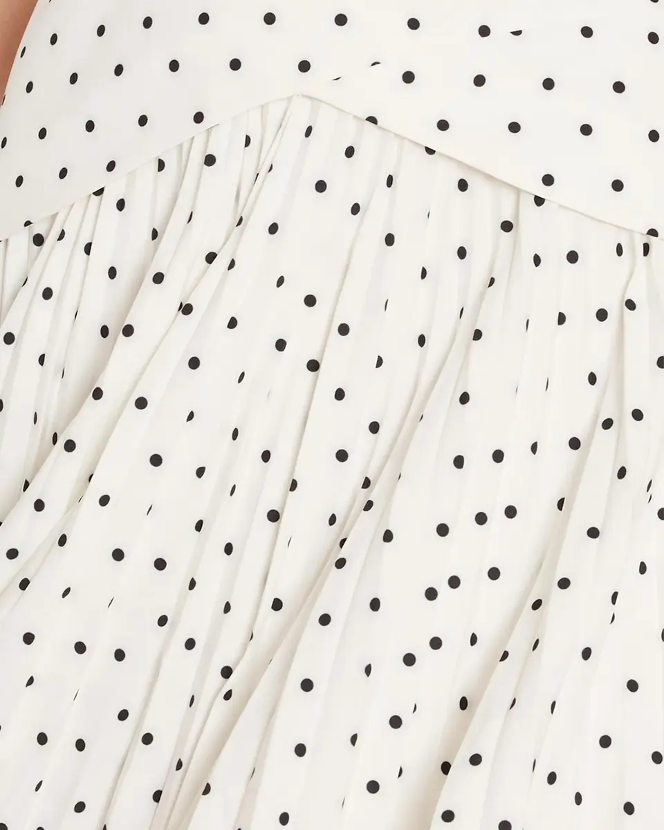 Milly Haddy Pleated Polka Dot Mini Dress | Thumbnail 3 Milly Haddy Pleated Polka Dot Mini Dress | Thumbnail 3
