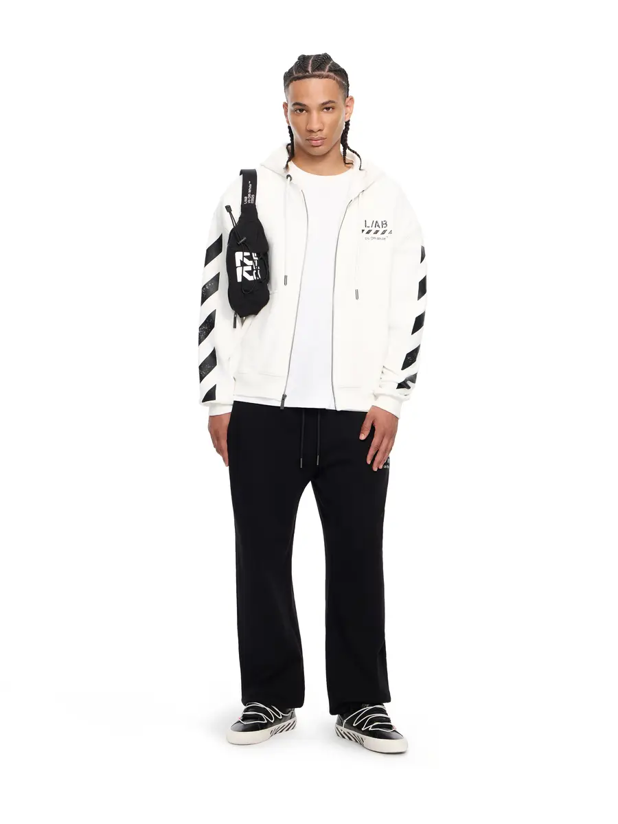Off-White L/AB Core Diagonal Zip Hoodie | Thumbnail 3 Off-White L/AB Core Diagonal Zip Hoodie | Thumbnail 3