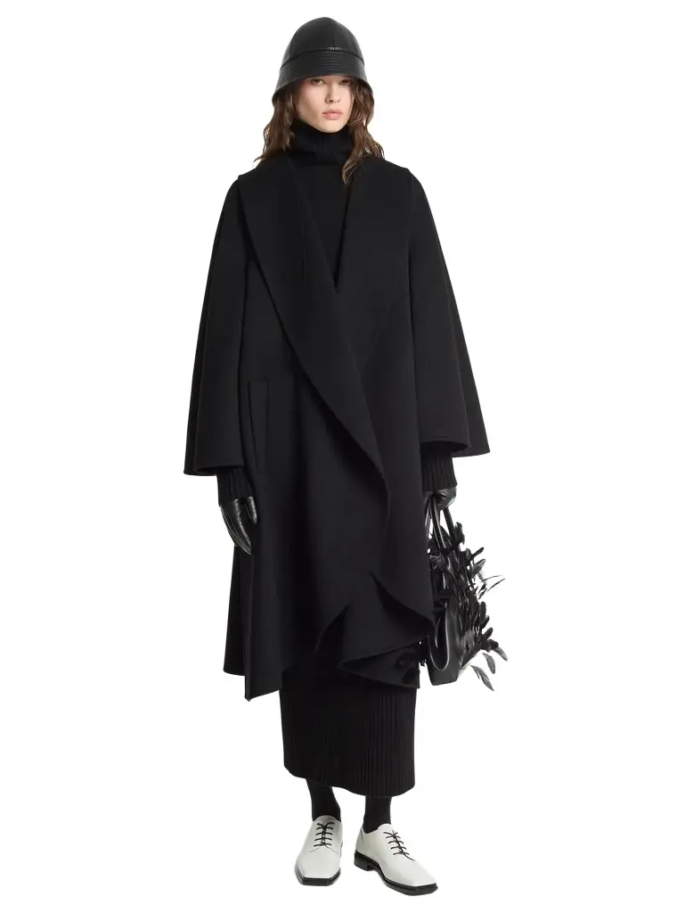 Michael Kors Collection Double Faced Wool Melton Opera Clutch Coat | Image 1 Michael Kors Collection Double Faced Wool Melton Opera Clutch Coat | Image 1