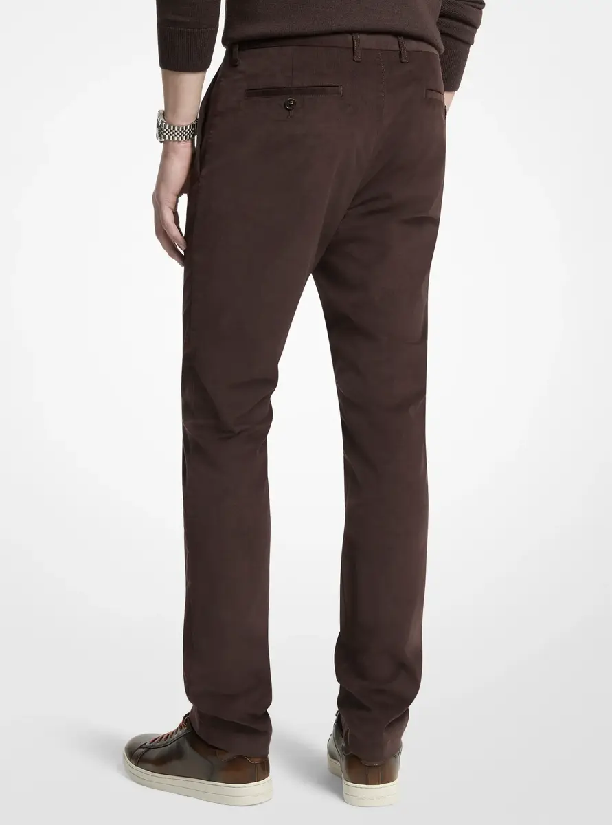 Michael Kors Collection Slim-Fit Cotton Blend Corduroy Pants in Brown | Thumbnail 2 Michael Kors Collection Slim-Fit Cotton Blend Corduroy Pants in Brown | Thumbnail 2