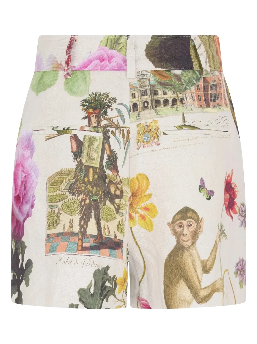 Libertine Hollyhock Linen Sailor Shorts
