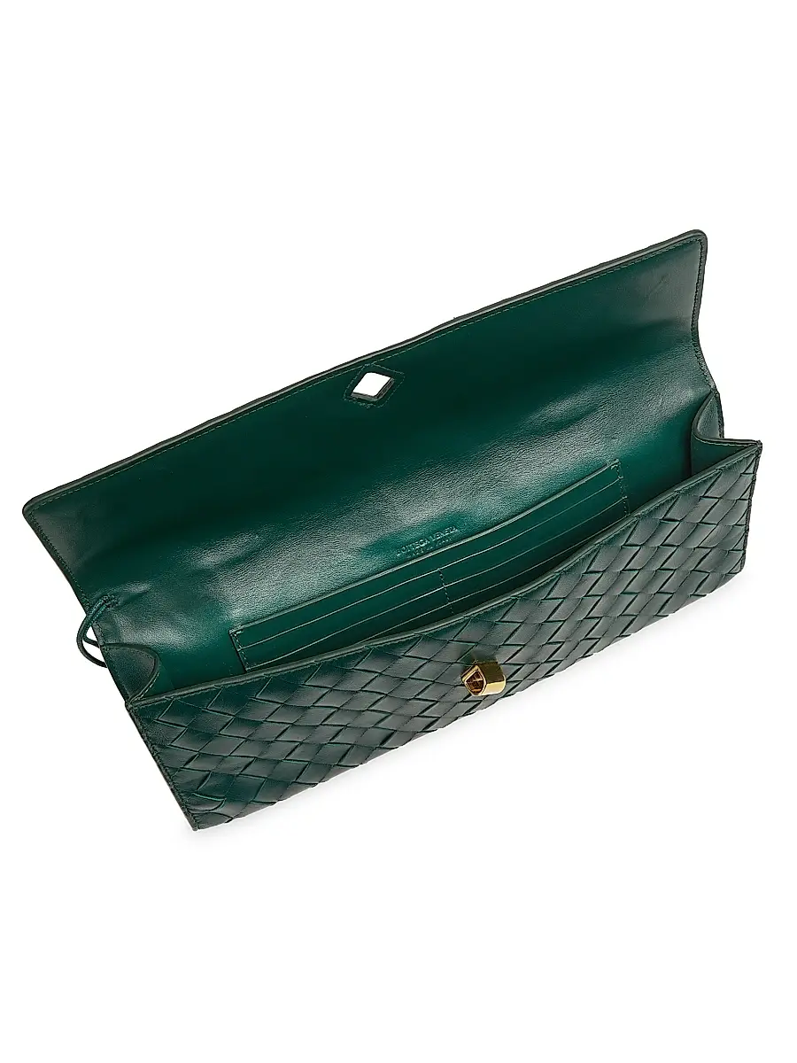 Bottega Veneta Women's Andiamo Intrecciato Leather Top-Handle Clutch | Thumbnail 4 Bottega Veneta Women's Andiamo Intrecciato Leather Top-Handle Clutch | Thumbnail 4