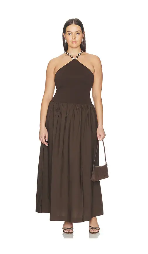 L'Academie Jinjara Beaded Halter Dress | Thumbnail 2 L'Academie Jinjara Beaded Halter Dress | Thumbnail 2