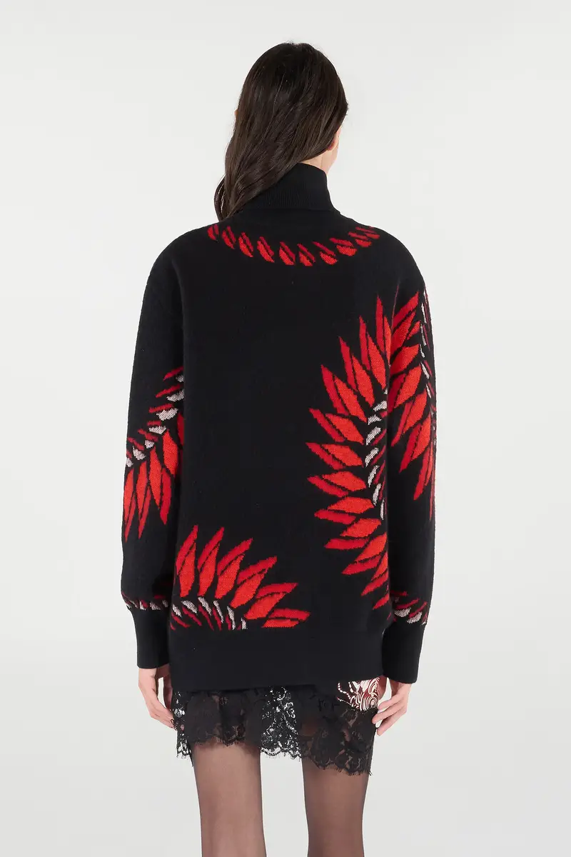 Roberto Cavalli Long Sweater With Pattern And Dragon | Thumbnail 3 Roberto Cavalli Long Sweater With Pattern And Dragon | Thumbnail 3