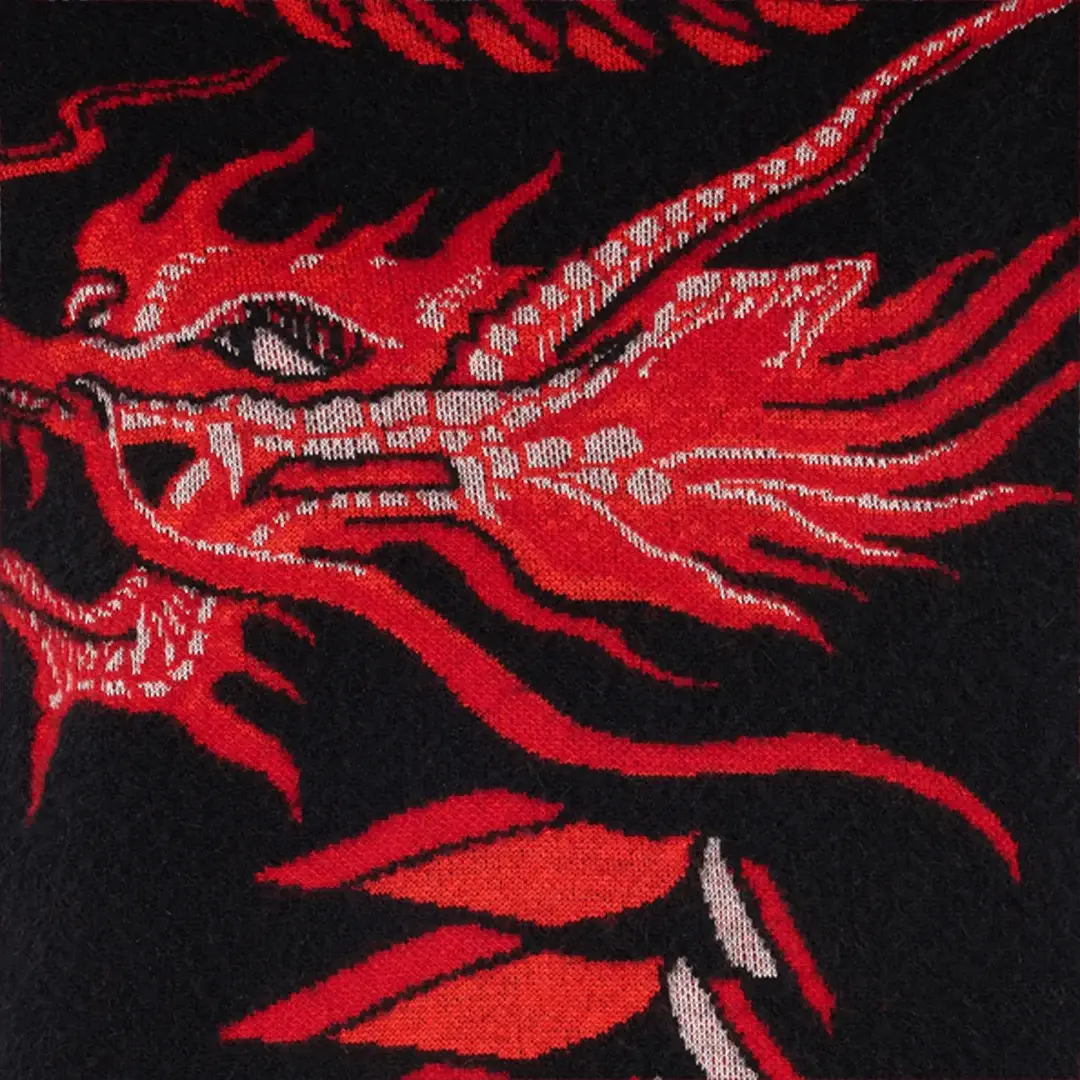 Roberto Cavalli Long Sweater With Pattern And Dragon | Thumbnail 4 Roberto Cavalli Long Sweater With Pattern And Dragon | Thumbnail 4