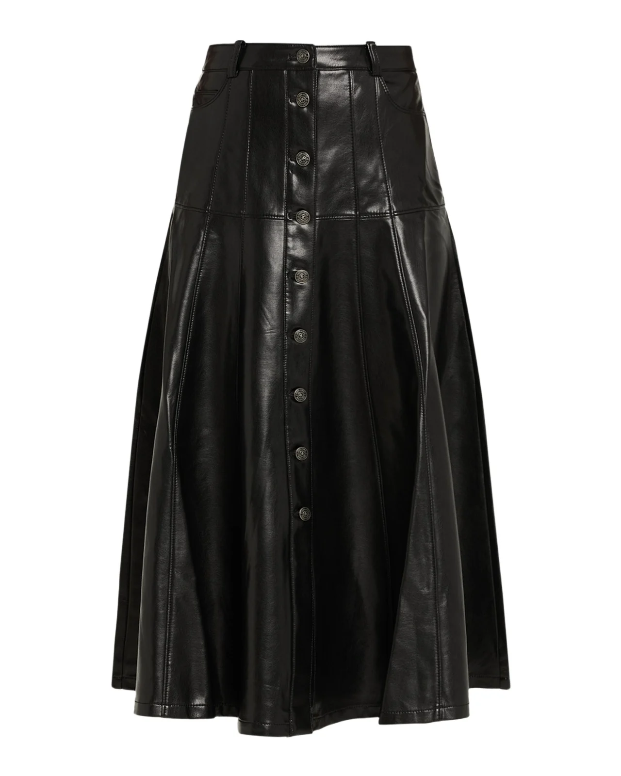 Veena Vegan Leather Midi Skirt Veena Vegan Leather Midi Skirt