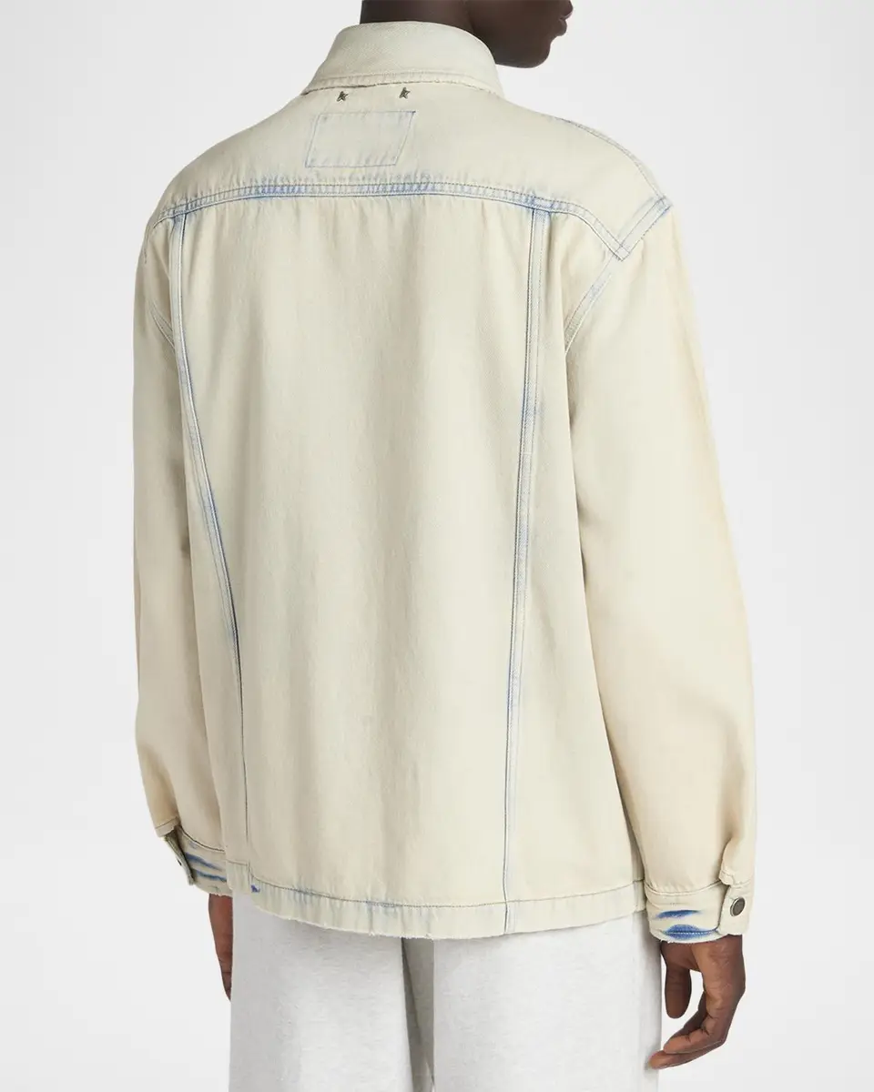 Golden Goose Men's Bleached Denim Jacket | Thumbnail 3 Golden Goose Men's Bleached Denim Jacket | Thumbnail 3