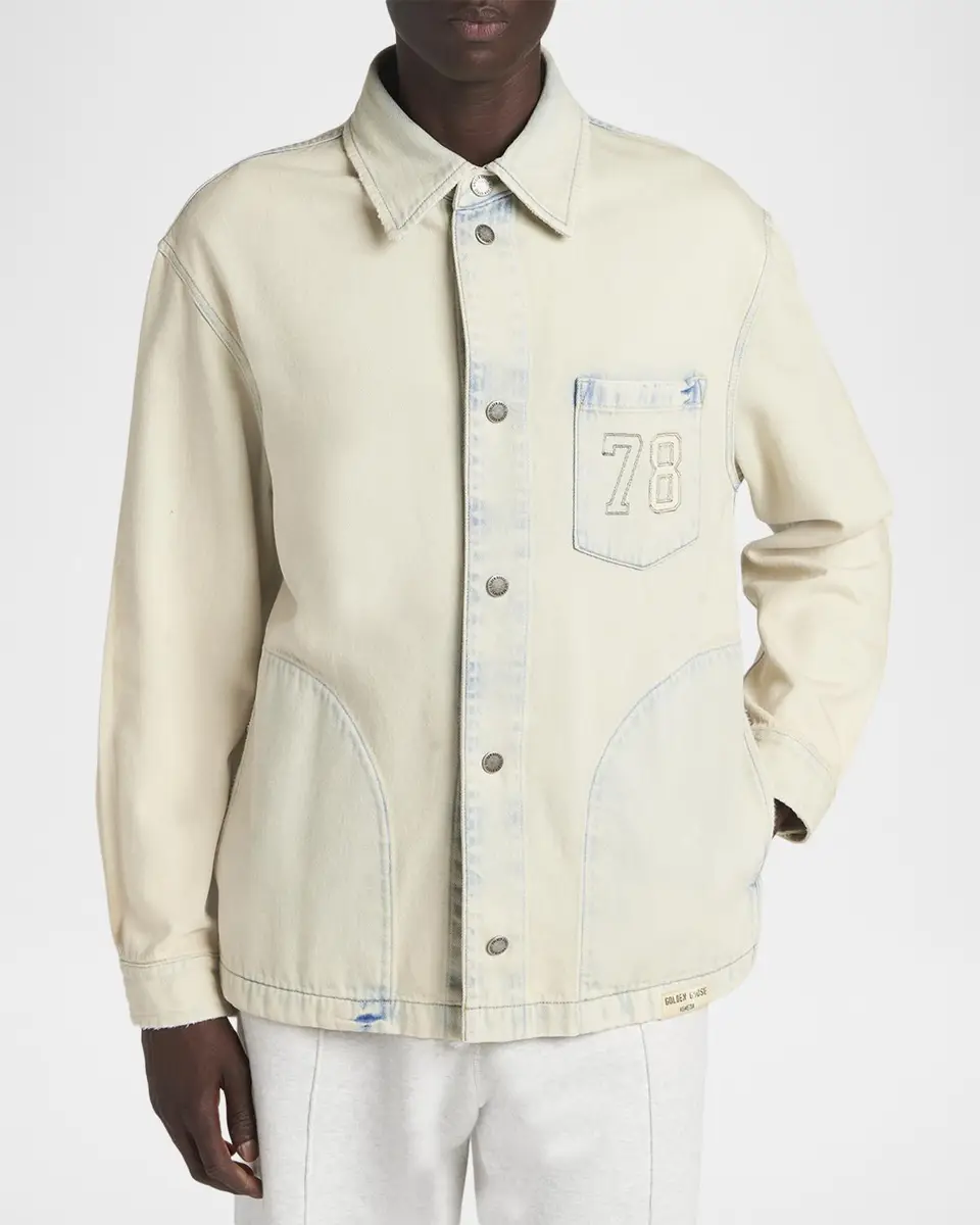 Golden Goose Men's Bleached Denim Jacket | Thumbnail 4 Golden Goose Men's Bleached Denim Jacket | Thumbnail 4
