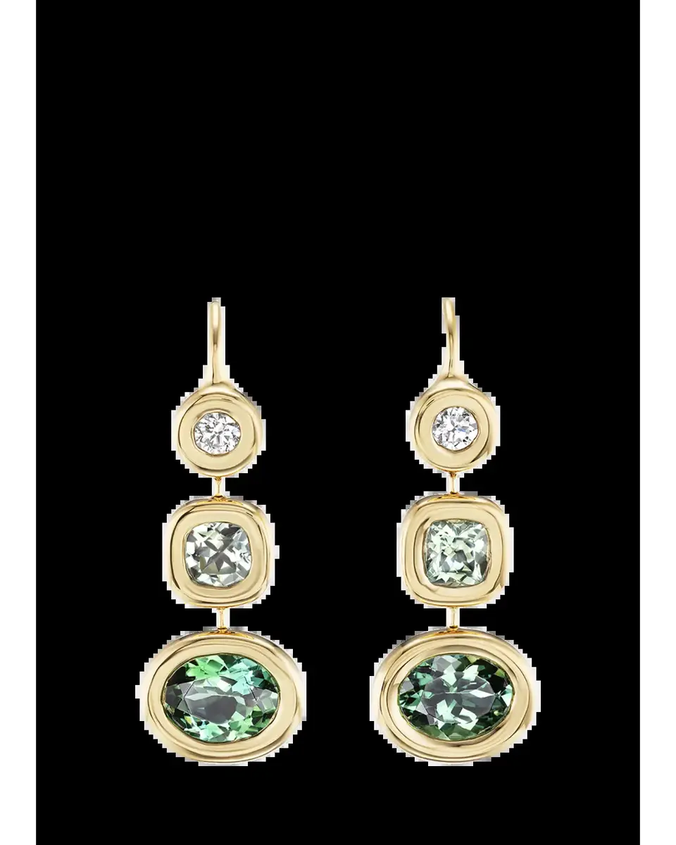 Brent Neale One-of-a-Kind 18K Triple-Drop Pillow Earrings | Thumbnail 2 Brent Neale One-of-a-Kind 18K Triple-Drop Pillow Earrings | Thumbnail 2