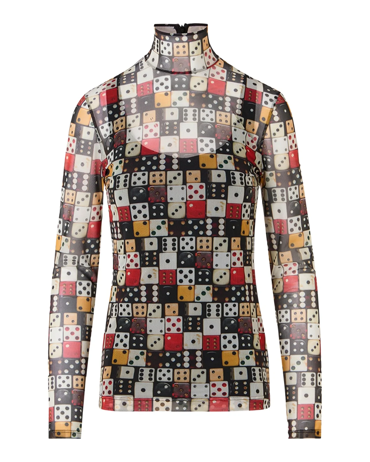 Akris punto Dice Print Tulle Top