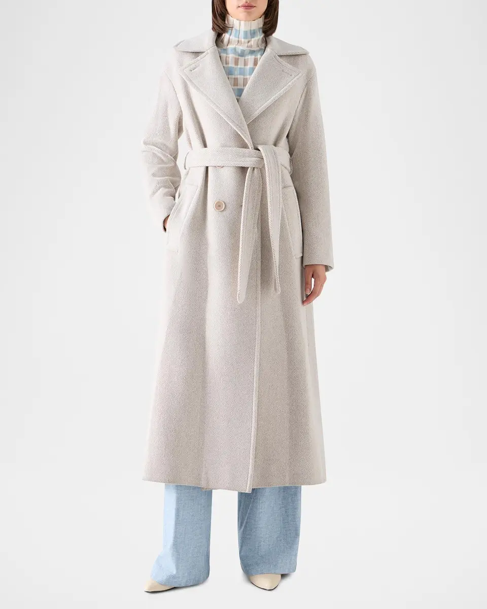 Akris punto Herringbone Wool Coat | Thumbnail 2 Akris punto Herringbone Wool Coat | Thumbnail 2