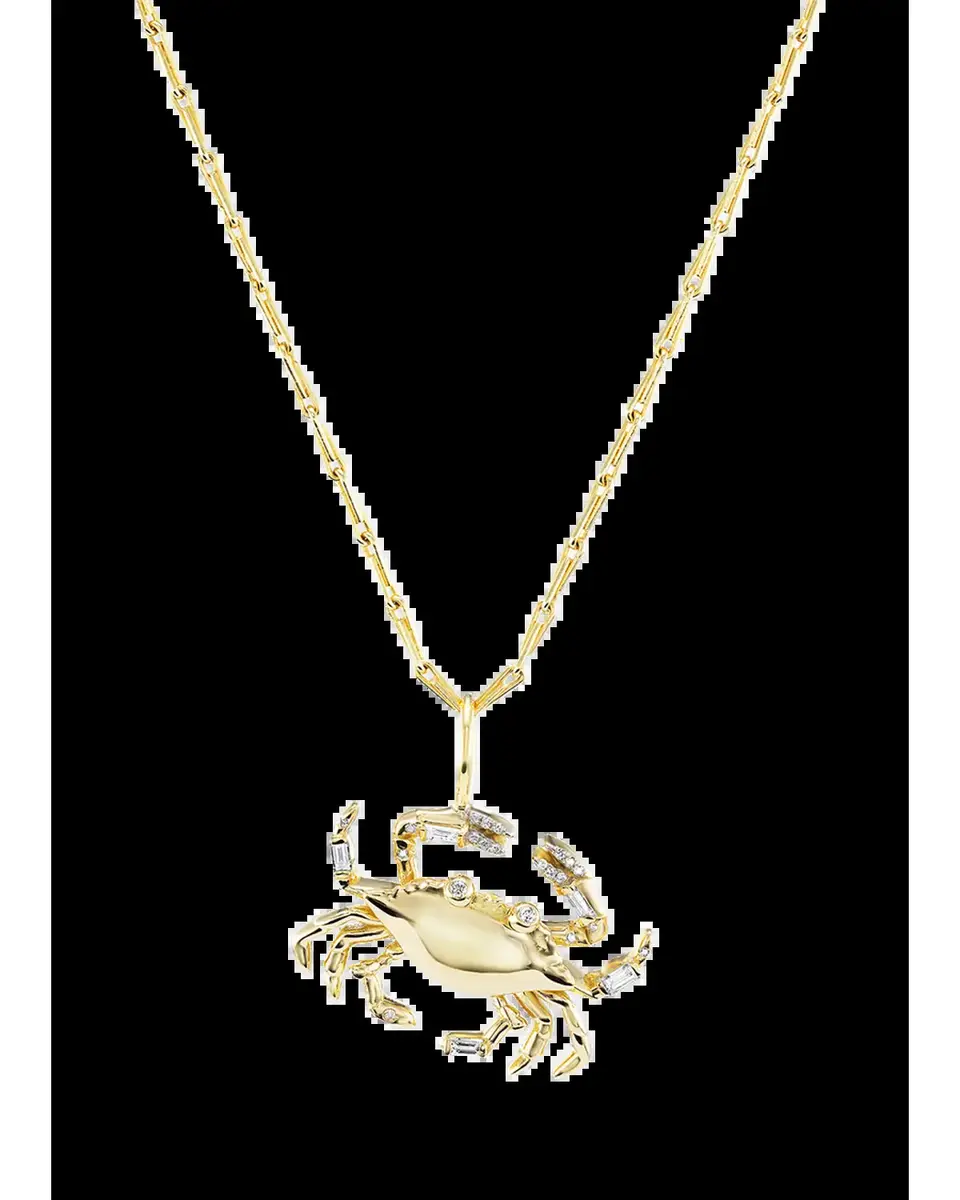 Brent Neale 18K Medium Zodiac Pendant, Cancer | Thumbnail 2 Brent Neale 18K Medium Zodiac Pendant, Cancer | Thumbnail 2