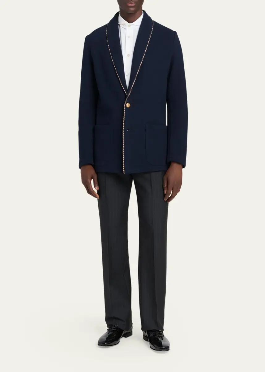 Valentino Garavani Men's Cotton Jersey Knit Jacket | Thumbnail 2