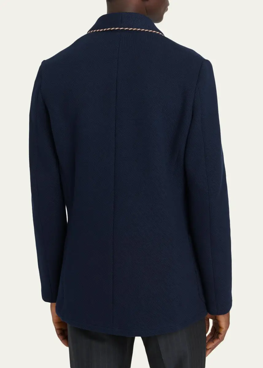 Valentino Garavani Men's Cotton Jersey Knit Jacket | Thumbnail 3