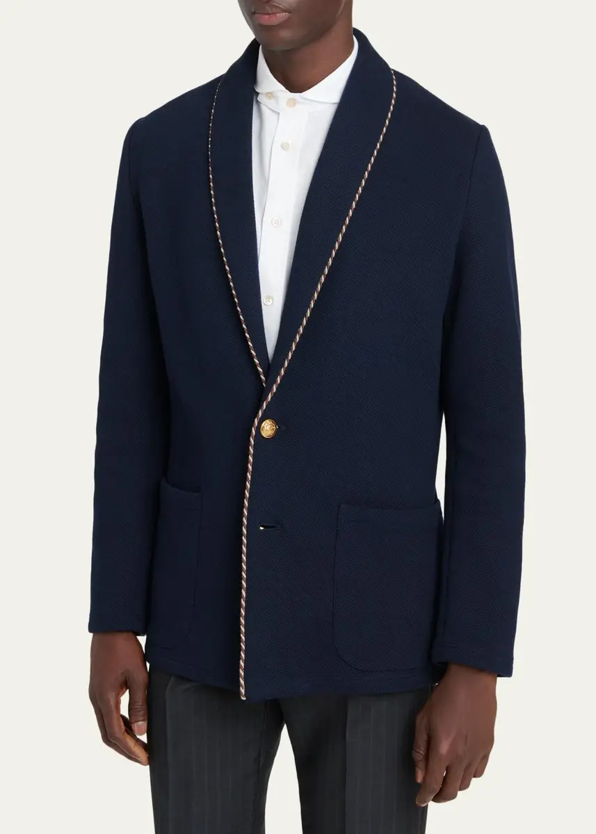 Valentino Garavani Men's Cotton Jersey Knit Jacket | Thumbnail 4