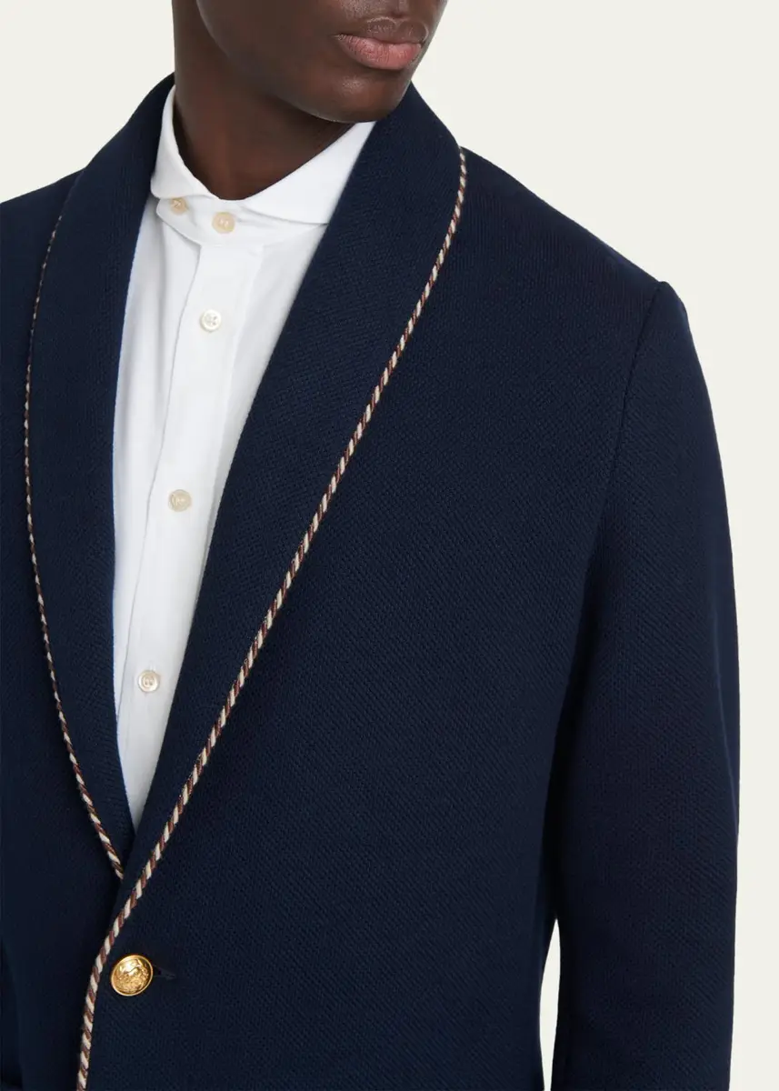 Valentino Garavani Men's Cotton Jersey Knit Jacket | Thumbnail 5