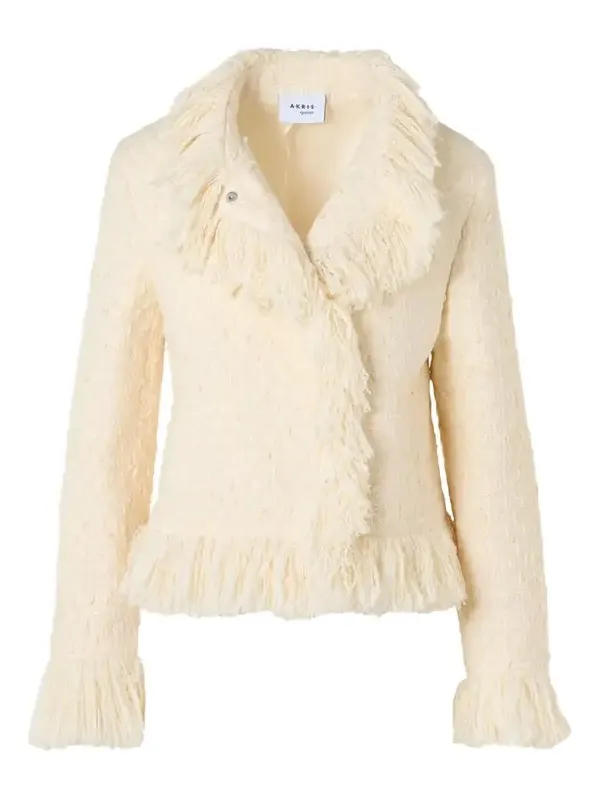 Akris punto Bouclé Tweed Wool-Blend Jacket