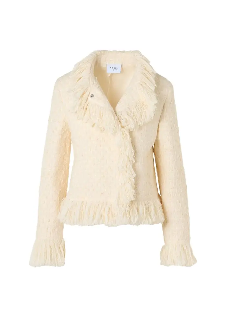 Akris punto Bouclé Tweed Wool-Blend Jacket | Image 1 Akris punto Bouclé Tweed Wool-Blend Jacket | Image 1