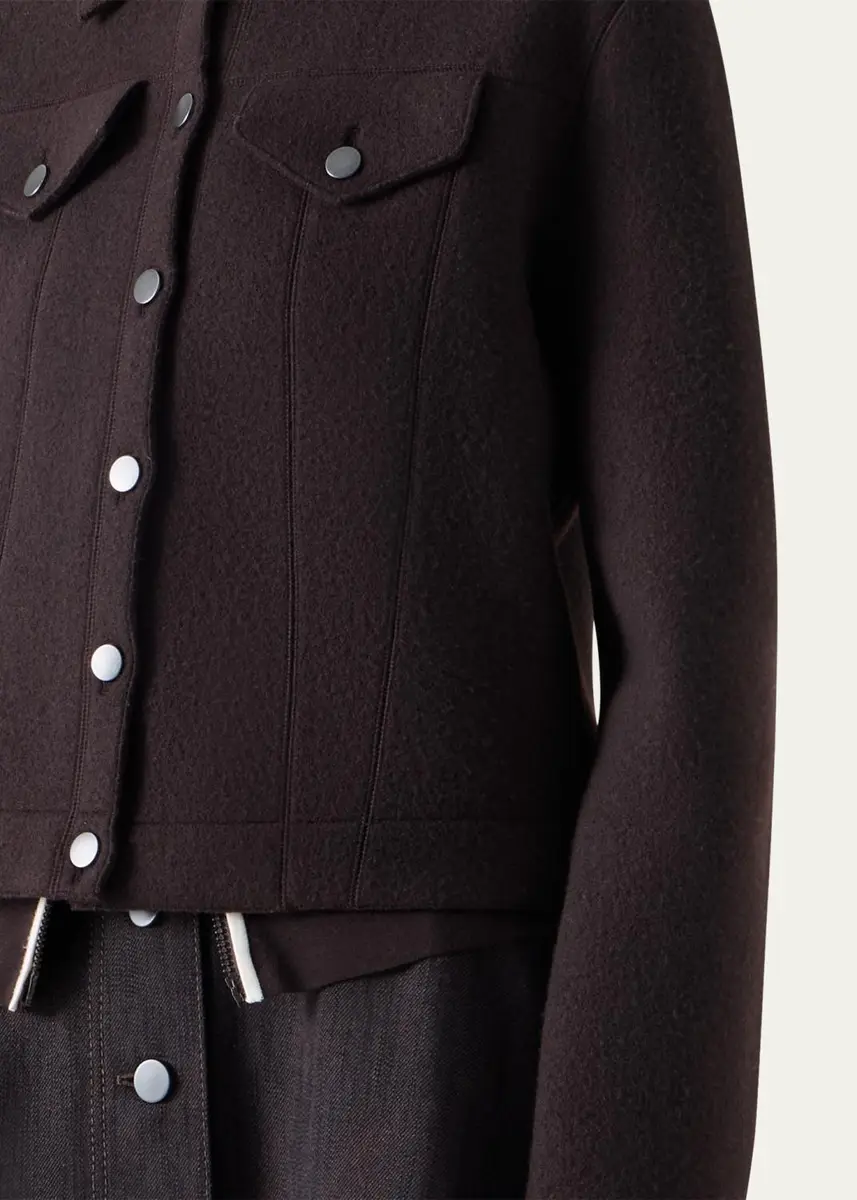 Akris punto Boiled Wool Single-Breasted Jacket | Thumbnail 5 Akris punto Boiled Wool Single-Breasted Jacket | Thumbnail 5