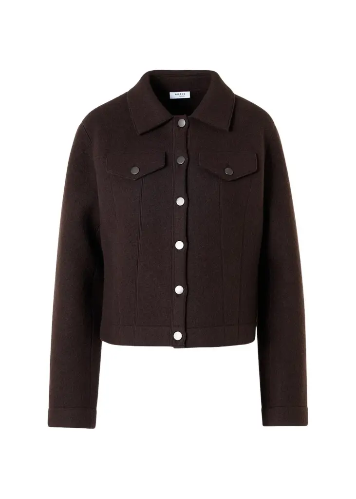 Akris punto Boiled Wool Single-Breasted Jacket | Image 1 Akris punto Boiled Wool Single-Breasted Jacket | Image 1