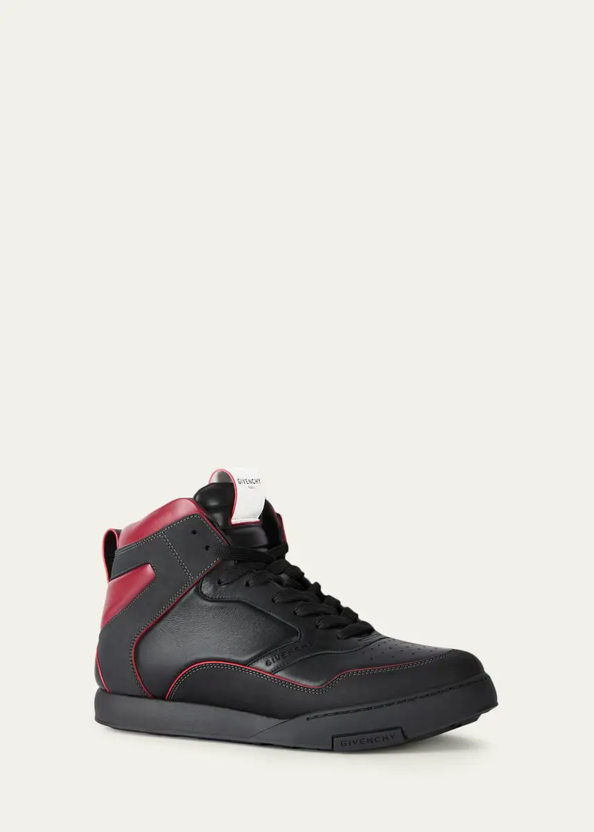 Givenchy Men's Leather High-Top Sneakers | Thumbnail 2