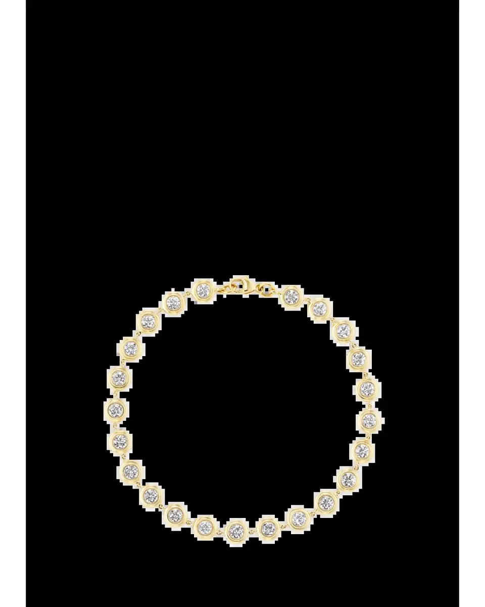 GEMELLA JEWELS 18K Yellow Gold Double Bubble Diamond Bezel Tennis Bracelet | Thumbnail 2 GEMELLA JEWELS 18K Yellow Gold Double Bubble Diamond Bezel Tennis Bracelet | Thumbnail 2