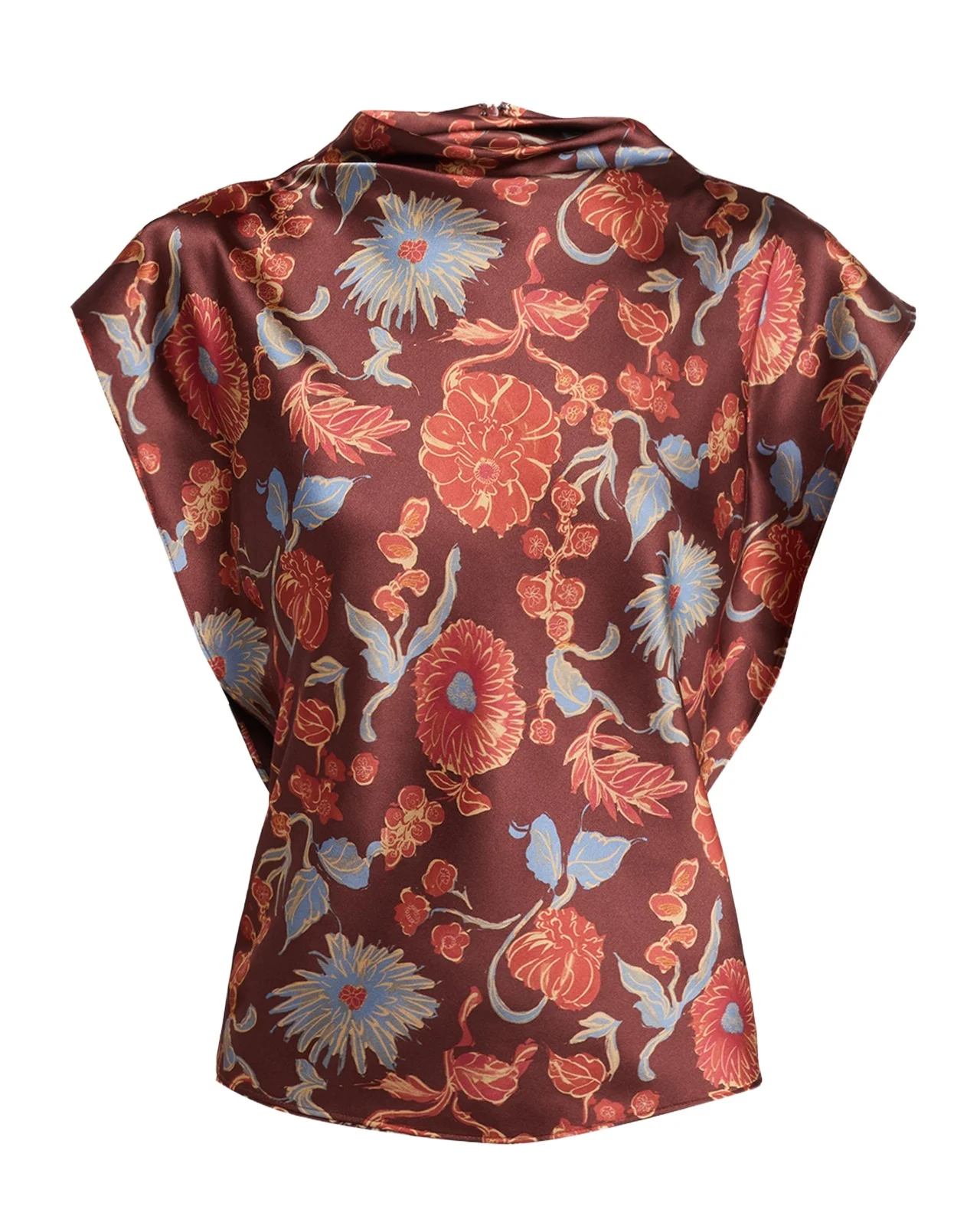 Adrien Floral Satin Top Adrien Floral Satin Top